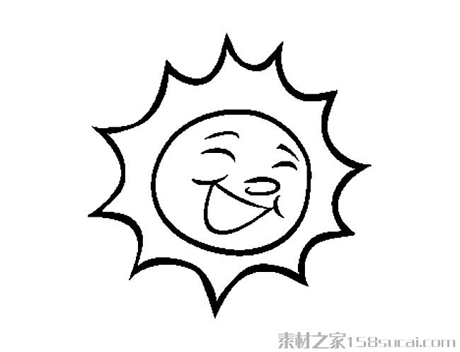卡通太阳简笔画图片