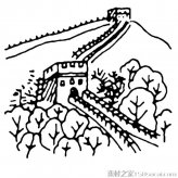 长城简笔画图片
