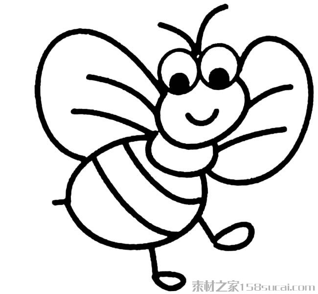 卡通小蜜蜂简笔画图片