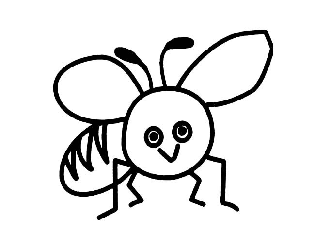 可爱小蜜蜂简笔画图片