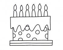 生日蛋糕简笔画图片
