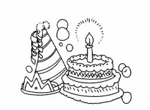 生日蛋糕简笔画图片