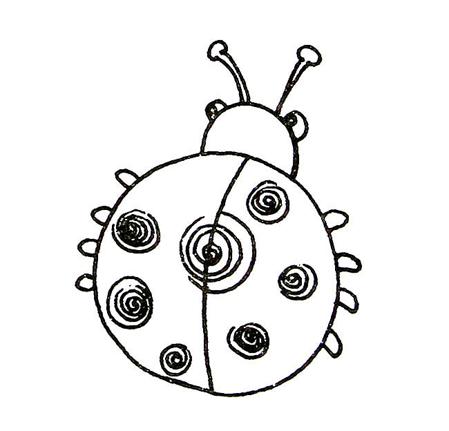 七星瓢虫卡通简笔画