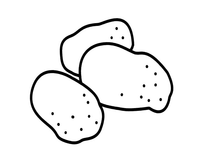 三颗土豆简笔画图片