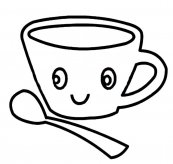 咖啡杯子简笔画图片