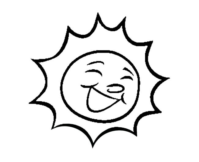 晴天太阳简笔画图片