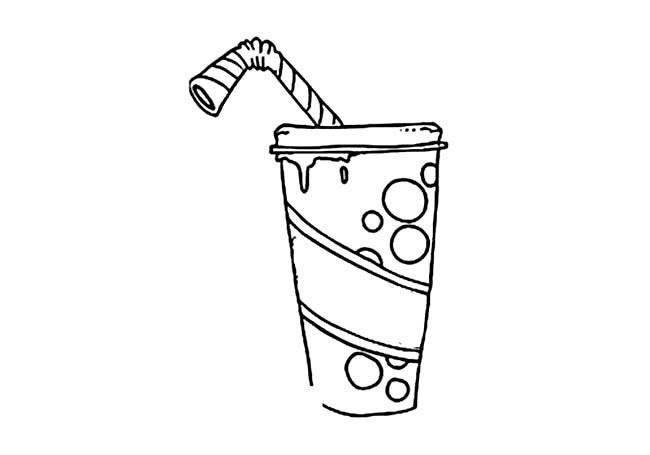 可乐杯子简笔画图片