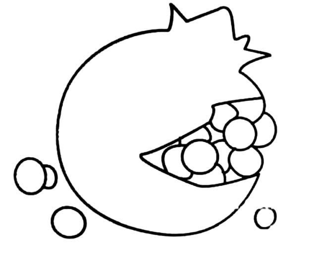 石榴简笔画图片