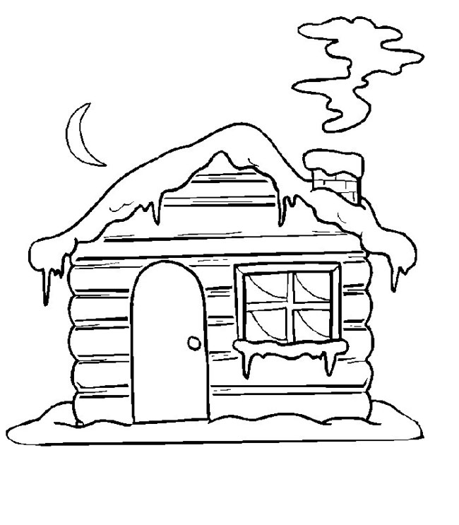 有积雪的房子简笔画步骤图片大全