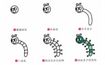 毛毛虫简笔画步骤图片大全