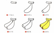 香蕉简笔画步骤图片大全