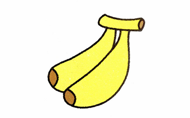 香蕉简笔画步骤图片大全