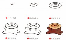 树桩简笔画步骤图片大全