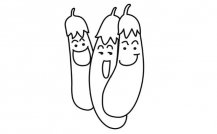 茄子蔬菜简笔画步骤图片大全