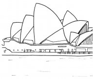 悉尼歌剧院建筑简笔画步骤图片大全