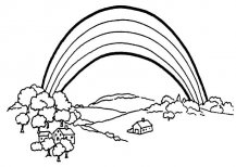 彩虹风景简笔画步骤图片大全