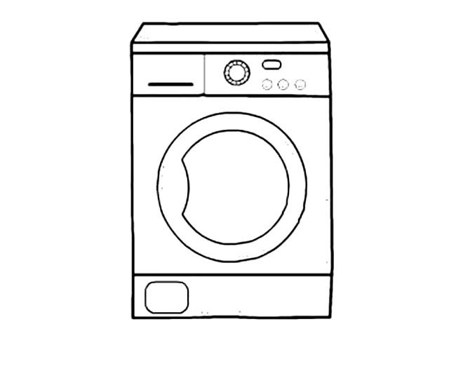 洗ƨ机物品简笔画步骤图片大全