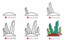 水草植物简笔画步骤图片大全