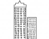 高楼大厦建筑简笔画步骤图片大全