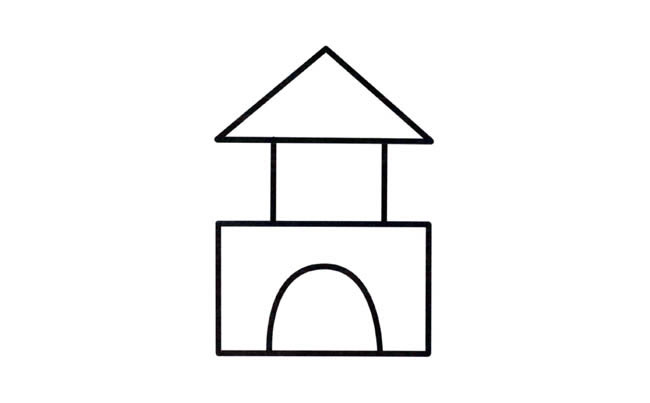积木房子物品简笔画步骤图片大全