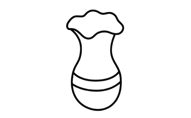 花瓶物品简笔画步骤图片大全