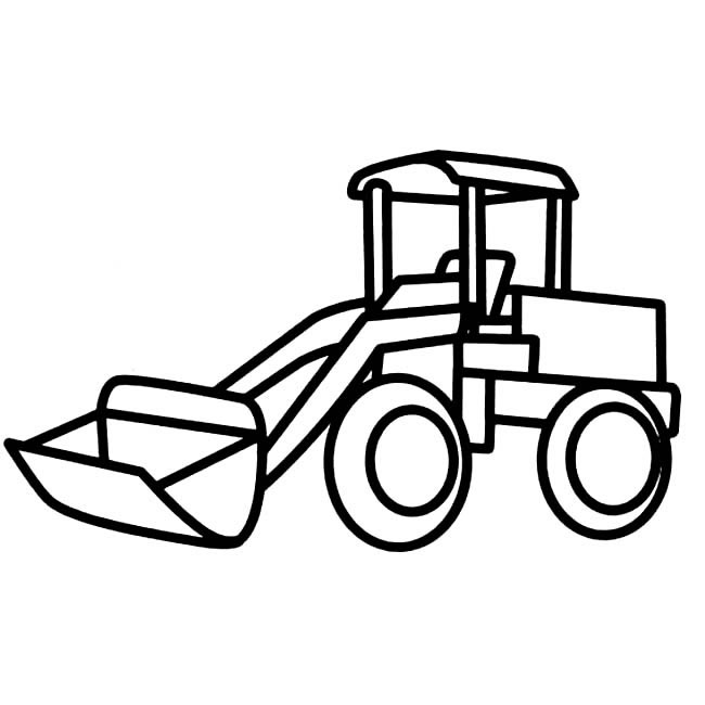 铲车交通工具简笔画步骤图片大全