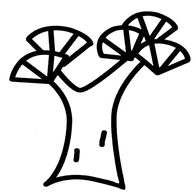 大树植物简笔画步骤图片大全四
