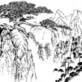 迎客松植物简笔画步骤图片大全