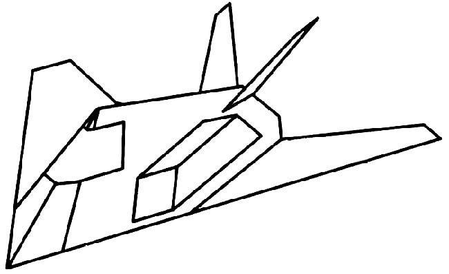 隐形飞机交通工具简笔画步骤图片大全
