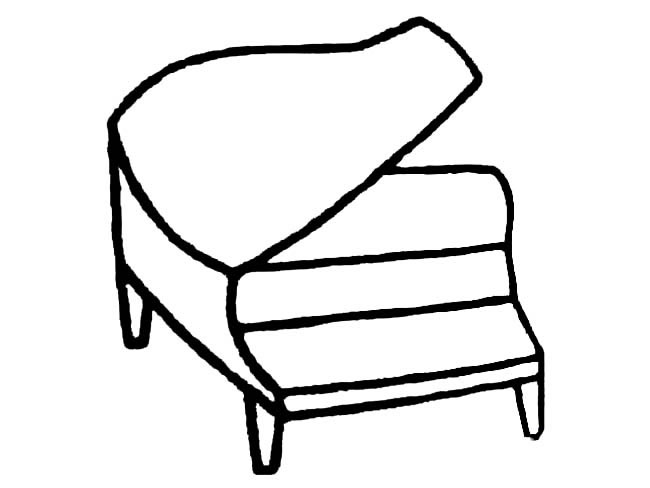 钢琴物品简笔画步骤图片大全