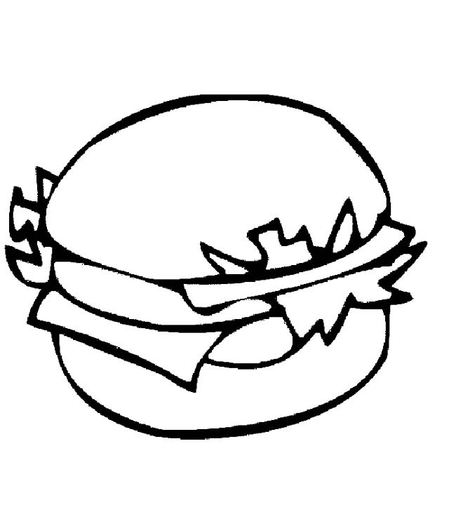 汉堡包食物简笔画步骤图片大全