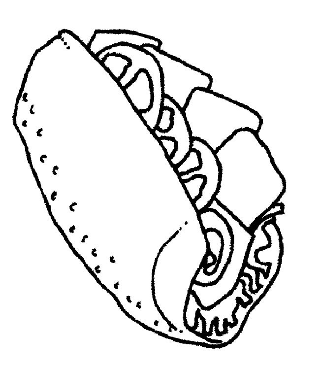 热狗食物简笔画步骤图片大全