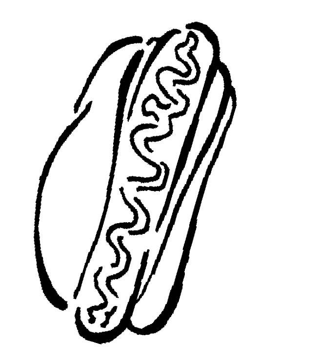 美式热狗食物简笔画步骤图片大全