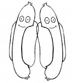 卡通热狗食物简笔画步骤图片大全