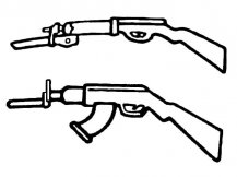 冲锋枪武器简笔画步骤图片大全