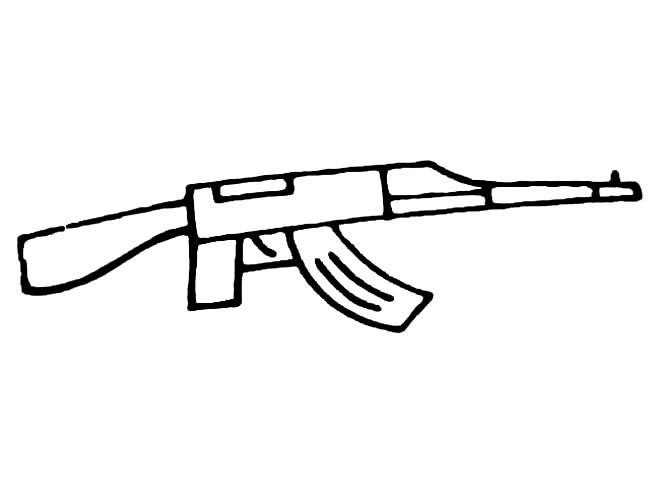 步枪武器笔画步骤图片大全