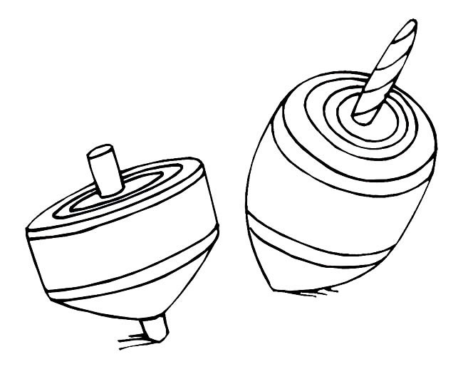 陀螺玩具简笔画步骤图片大全三