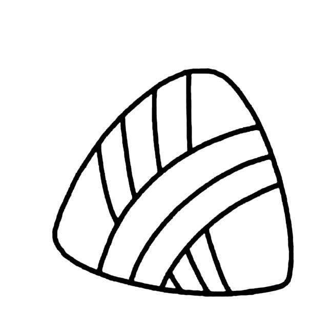 粽子食物简笔画步骤图片大全
