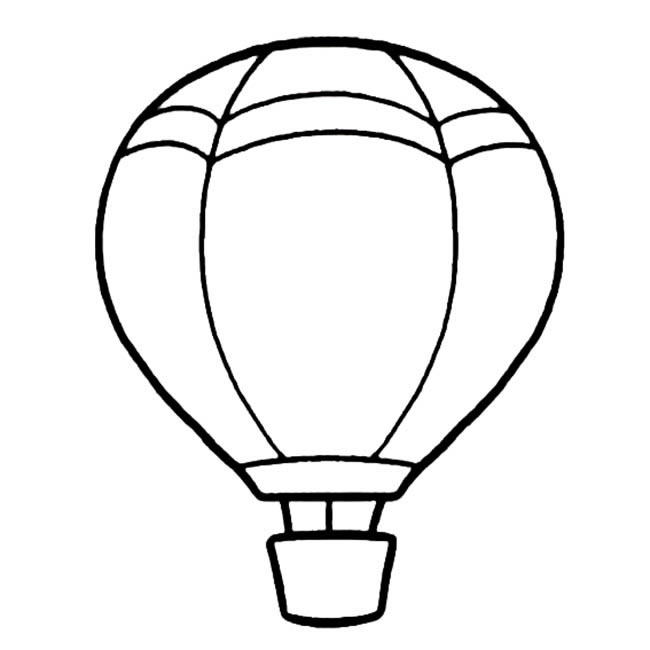 热气球交通工具简笔画步骤图片大全