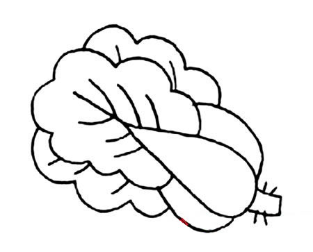 上海青简笔画图片