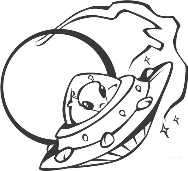 外星人的飞碟简笔画