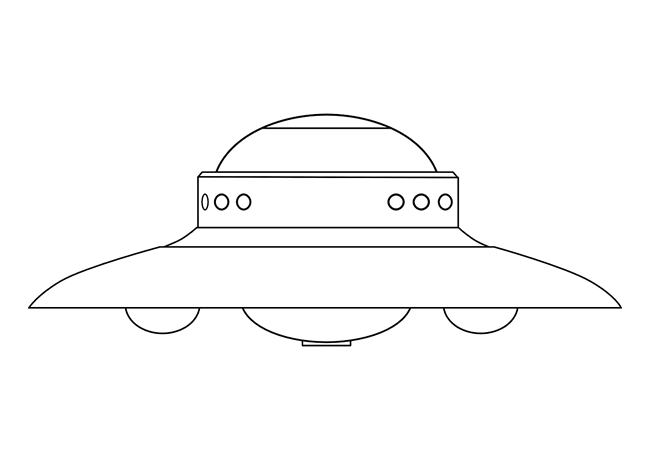 外星飞碟简笔画图片