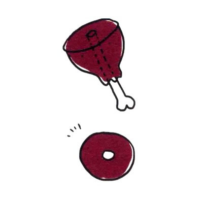 四步画出鸡腿简笔画图片
