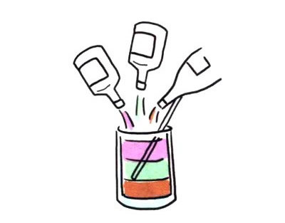 四步画出鸡尾酒简笔画图片