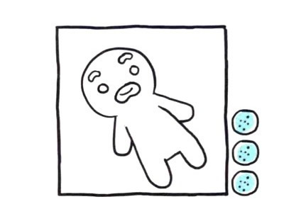 四步画出姜糖饼简笔画图片