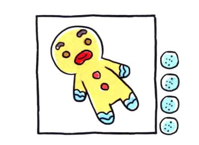 四步画出姜糖饼简笔画图片