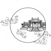 广寒宫简笔画图片