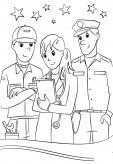 维修工医生和警察简笔画图片