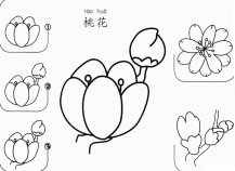 桃花怎么画简笔画图片