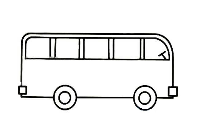 公共汽车简笔画